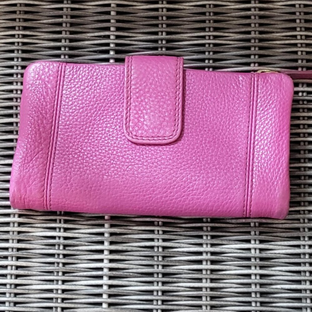 Fossil Issue No. 1954 Pink Leather Wallet - image 4